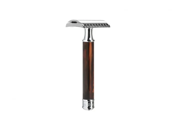 R103 RASOIR DE SECURITE MUHLE TRADITION F.ECAILLE PEIGNE OUVERT