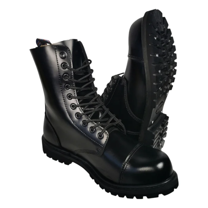 Rangers militaire INVADER 10 trous en cuir coquées