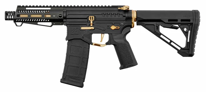 Réplique R15 mod 1 Zion Arms noire et or garde main court
