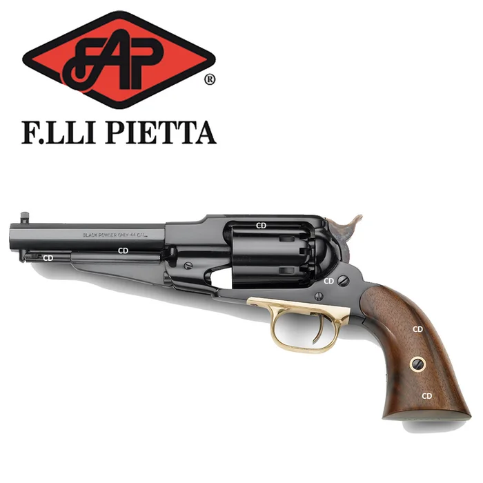 Révolver Pietta 1858 Remington Acier Sheriff Calibre 44