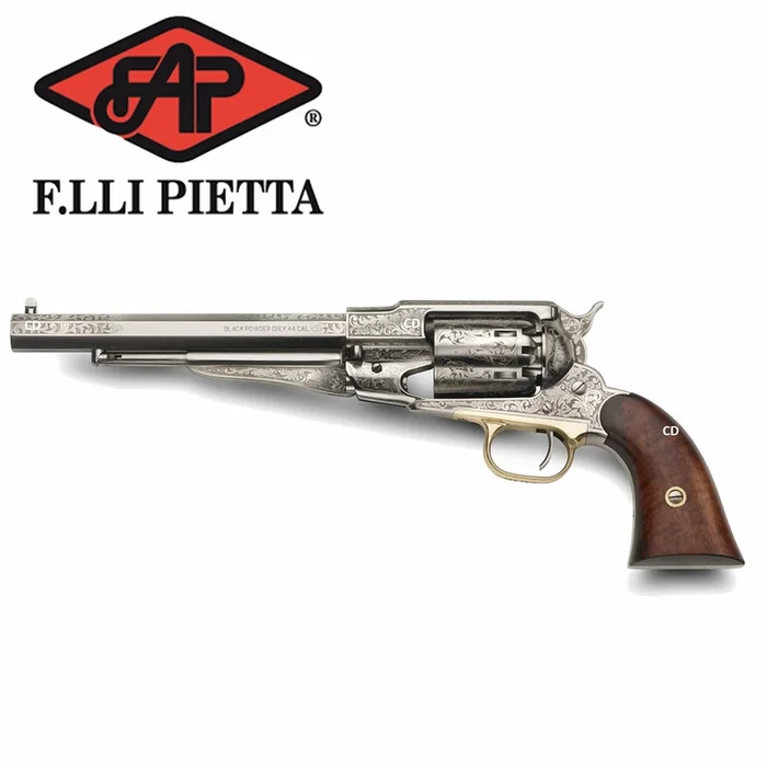 Révolver Pietta 1858 Remington Laiton Nickelé Laser Calibre 44