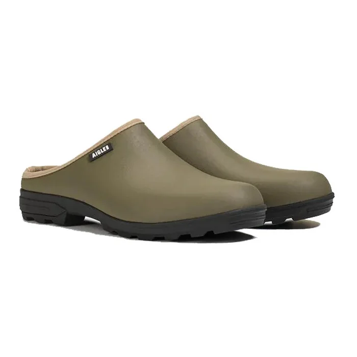 Sabot Aigle Lessfor Open Kaki – Confort Respirant – Semelle Antidérapante – Pour Chasse et Outdoor