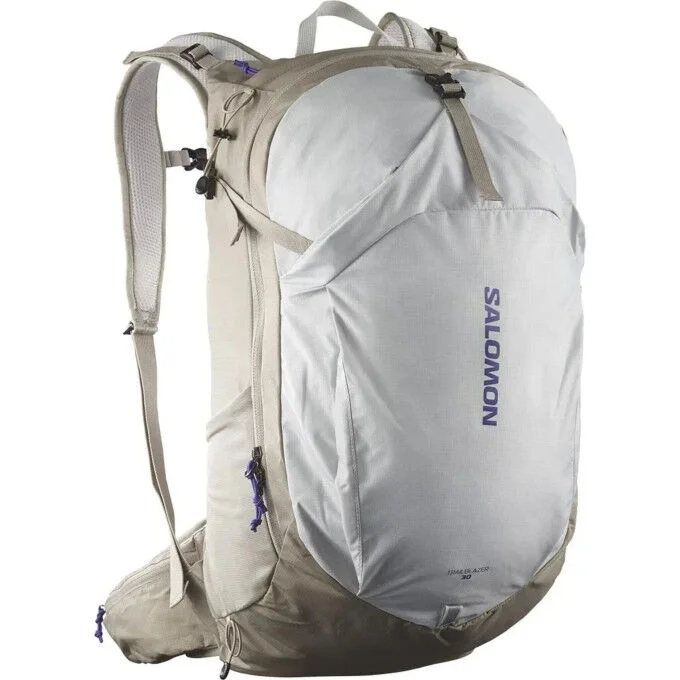 Sac a dos de randonnee Salomon TRAILBLAZER 30 VINTAGE KHAKI/GLACIER GRA