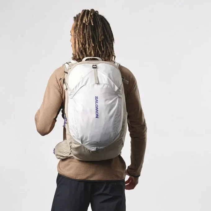Sac a dos de randonnee Salomon TRAILBLAZER 30 VINTAGE KHAKI/GLACIER GRA – Image 4