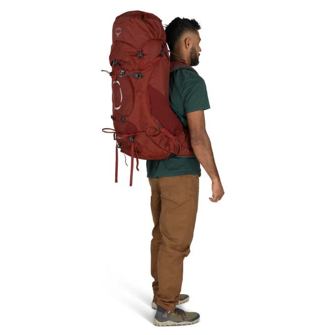 Sac a dos de trekking homme Osprey Aether™ 55 – Acorn Red – Image 4
