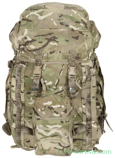 Sac à dos et cadre britannique Bergen INF Short Convoluted back, MTP IRR Multicam