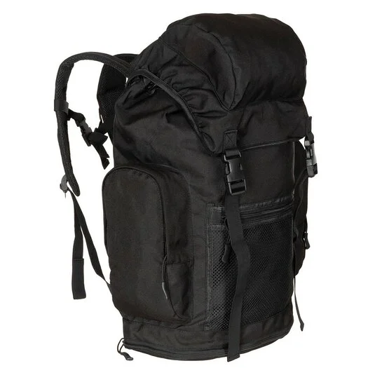 Sac à dos MFH British Recon 30L, avec sacs latéraux, noir