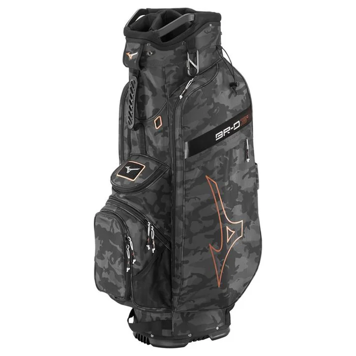 Sac chariot série Mizuno BR-D3 Cart Bag Black Camo Copper