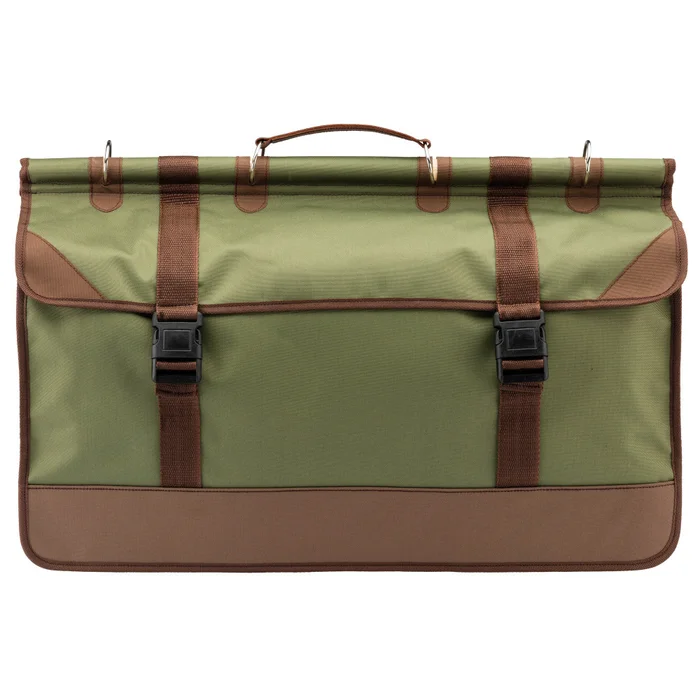 Sac de battue vert/marron en toile – Country Sellerie