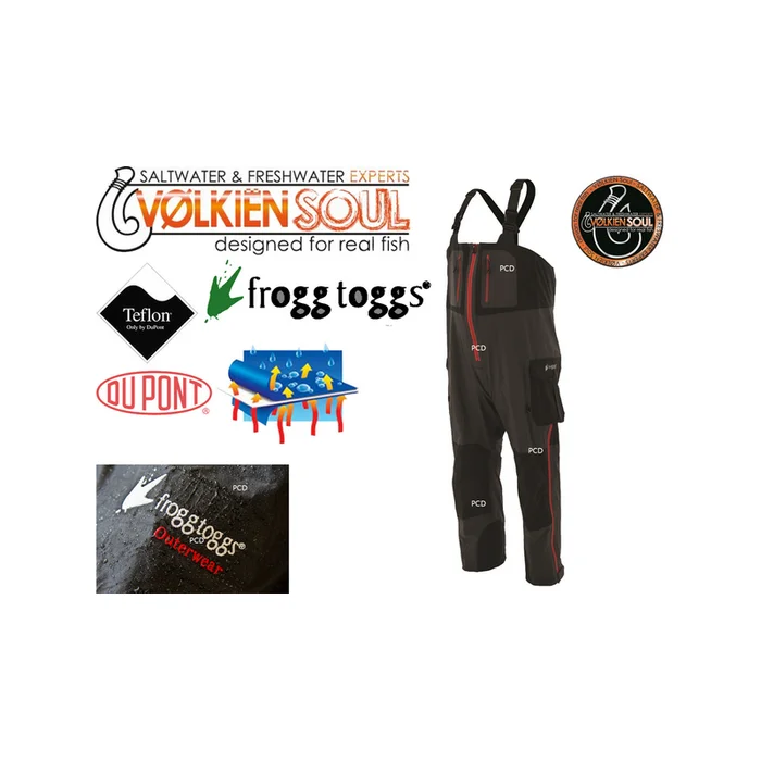 SALOPETTE PILOT GUIDE LINE FROGG TOGGS NOIRE BY VOLKIEN SOUL TAILLE M