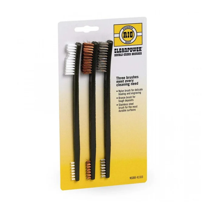 Set de 3 Brosses de Nettoyage Birchwood-Casey – Acier et Nylon – Pour Entretien Précis des Armes