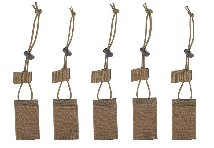 Set de 5 fermetures bungee pour portes chargeurs ouverts Coyote