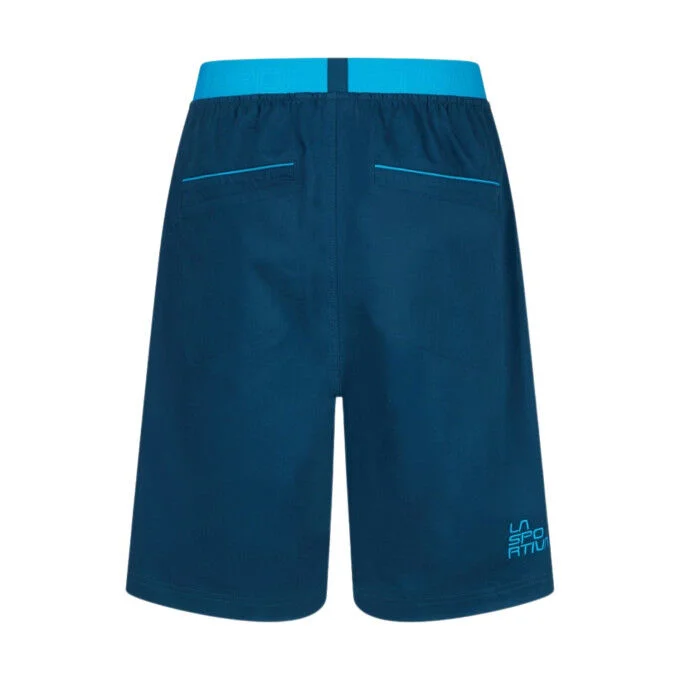 Short d’escalade homme La Sportiva Flatanger – Storm Blue/Maui – Image 2
