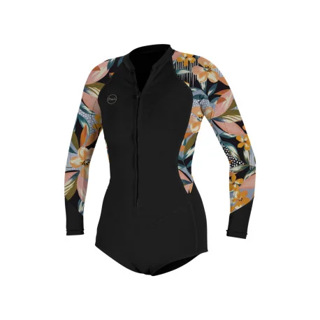Shortys FemmeO’Neill Wms Bahia 2/1 Front Zip L/S Short Spring Demi Flor 2024