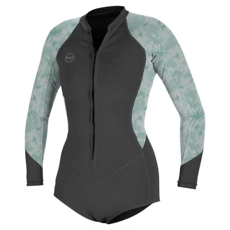 Shortys FemmeO’Neill Wms Bahia 2/1 Front Zip L/S Short Spring Graphite 2025