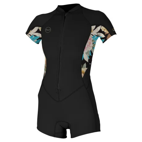 Shortys FemmeO’Neill WMS BAHIA 2/1 FZ S/S Spring BLACK/MIKAHFLORAL/BLACK 2025