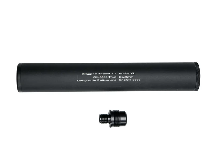 Silencieux + adapateur hush xl pour snipers Steyr SSG69 + AW308 – asg