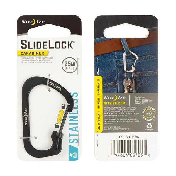 SPC19126 – Nite Ize Mousqueton Slidelock N° 3 Noir