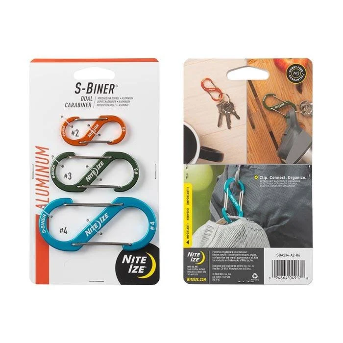 SPC19172 – Nite Ize S-Biner aluminium assortiment 3 pièces