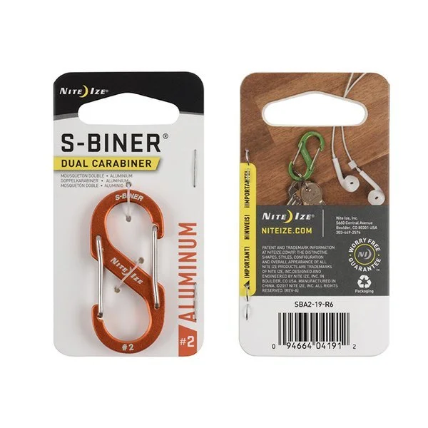 SPC19181 – Nite Ize S-Biner #2 aluminium orange