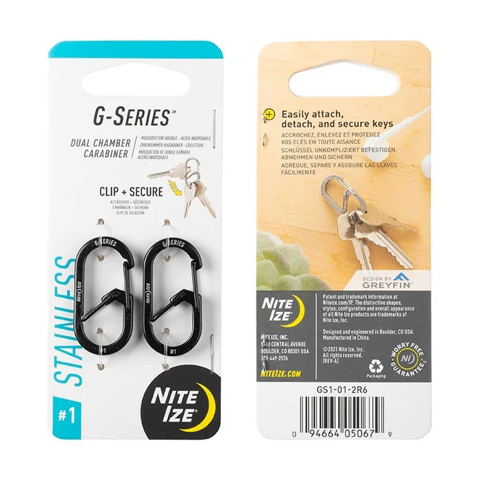 SPC32673 – Nite Ize G-Series N° 1 pack de 2 noir