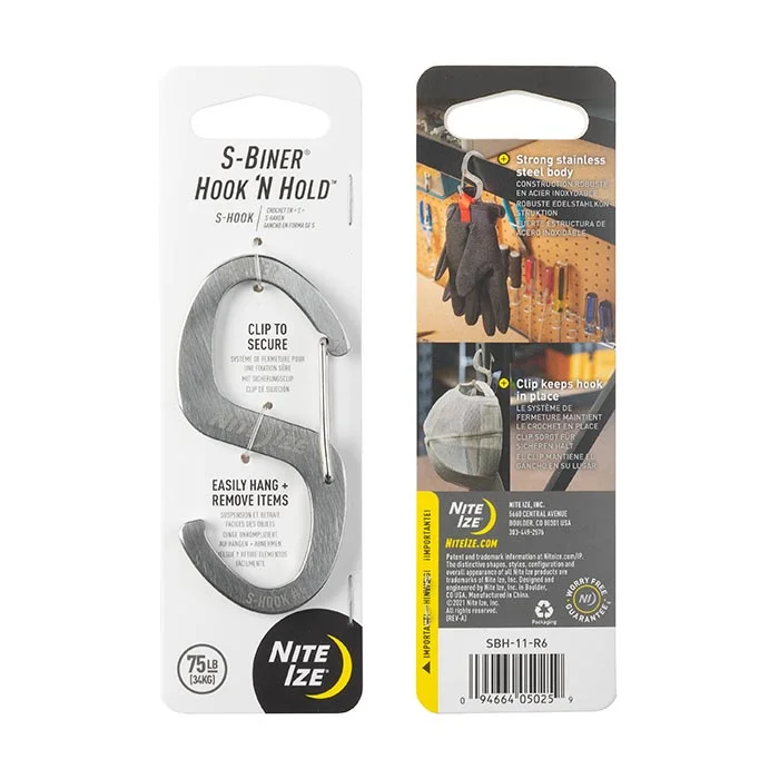 SPC32681 – Nite Ize S-Biner Hook’N Hold inox