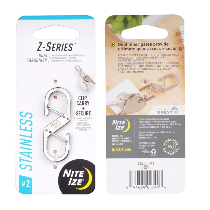 SPC39807 – Nite Ize Double crochets Z-Series acier N° 2