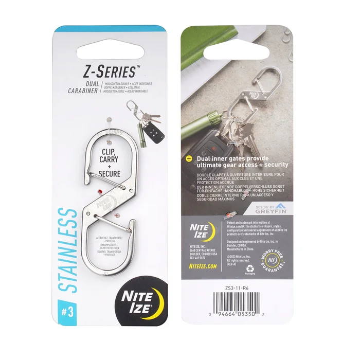 SPC39808 – Nite Ize Double crochets Z-Series acier N° 3