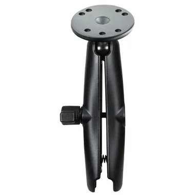 Support RAM Mount à double rotule long avec base ronde de 2,5 pouces