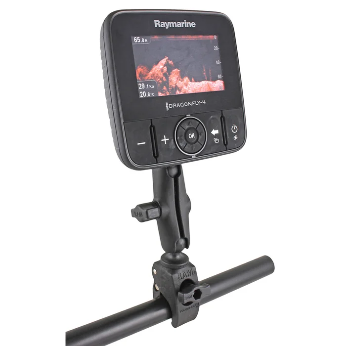 Support RAM Mount Small Tough-Claw avec boule de 1″ et boulon à tête hexagonale M6 x 30 SS pour Raymarine Dragonfly-4/5 et WiFish – Image 2