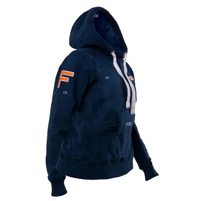 Sweat A Capuche Franchi Bleu Et Orange