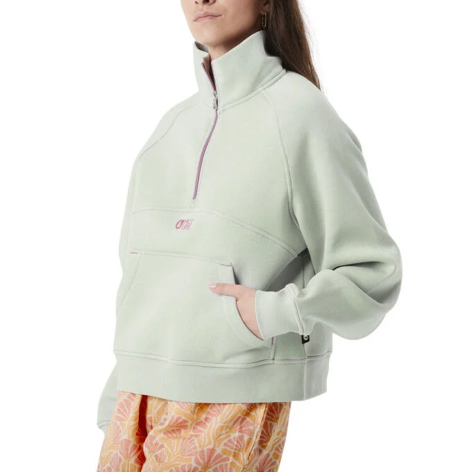 Sweat femme Picture QUENDA 1/2 ZIP SWEATER – Cloudy Blue – Image 3