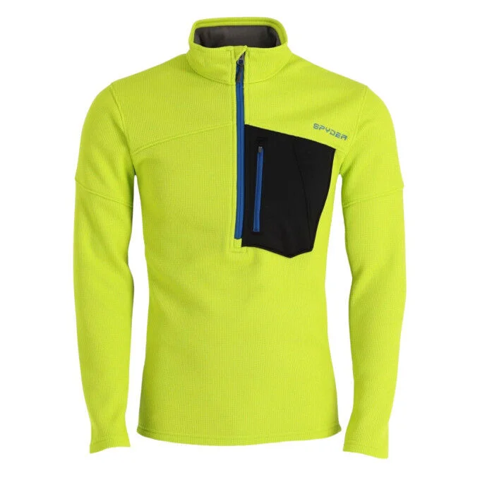 Sweat polaire a col zippe Homme Spyder Bandit – Lime