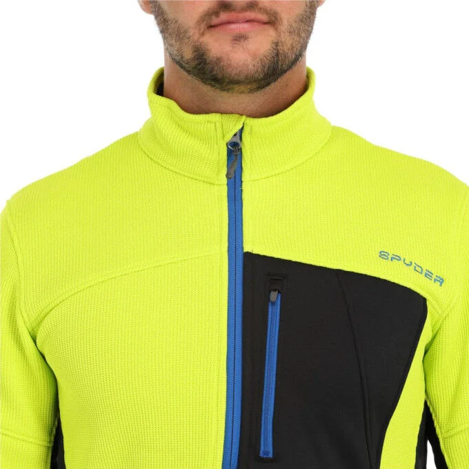 Sweat polaire a col zippe Homme Spyder Bandit – Lime – Image 2