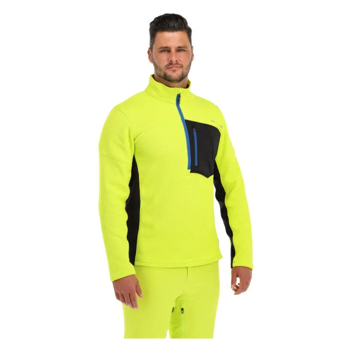 Sweat polaire a col zippe Homme Spyder Bandit – Lime – Image 4