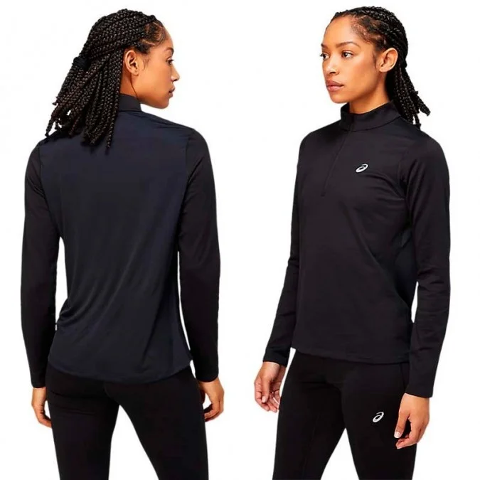 T-SHIRT FEMME ASICS CORE LS 1/2 ZIP WINTER TOP