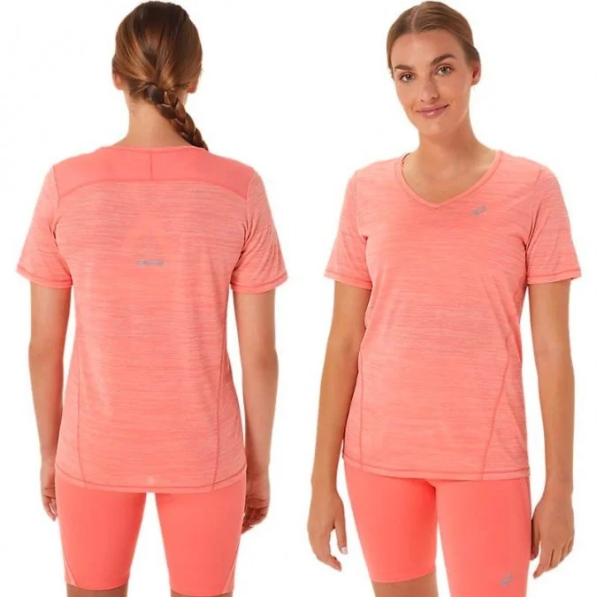 T-SHIRT FEMME ASICS RACE V-NECK SS TOP