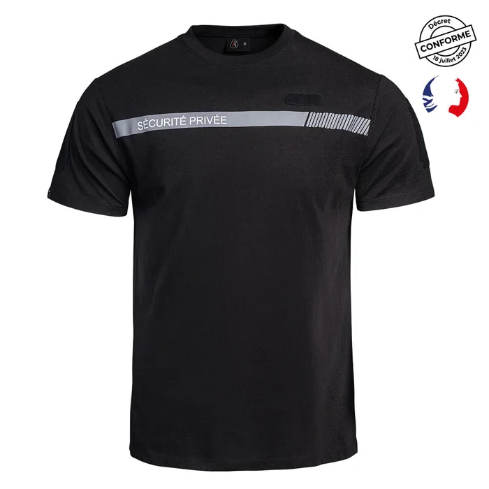 T-shirt SÉCU-ONE Sécurité Privée Noir – Ref 01.052310