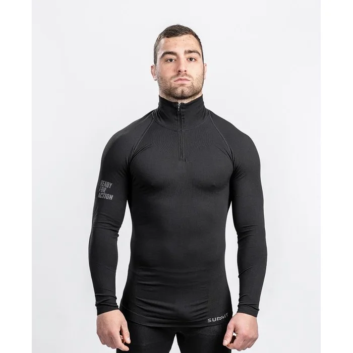 T-shirt SUMMIT ANETO col zip Noir