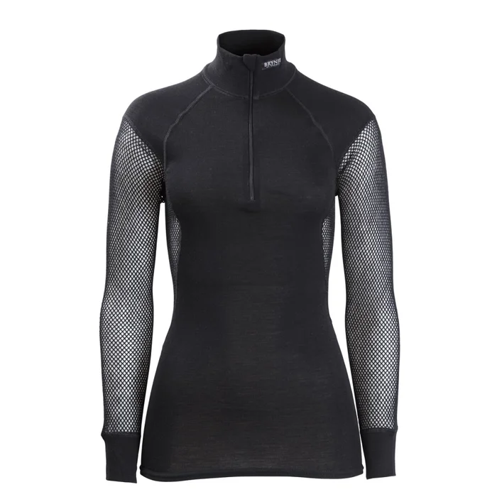 T-shirt thermorégulateur Brynje Wool Thermo Zip W’s
