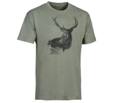 Tee-Shirt Cerf kaki VERNEY CARRON