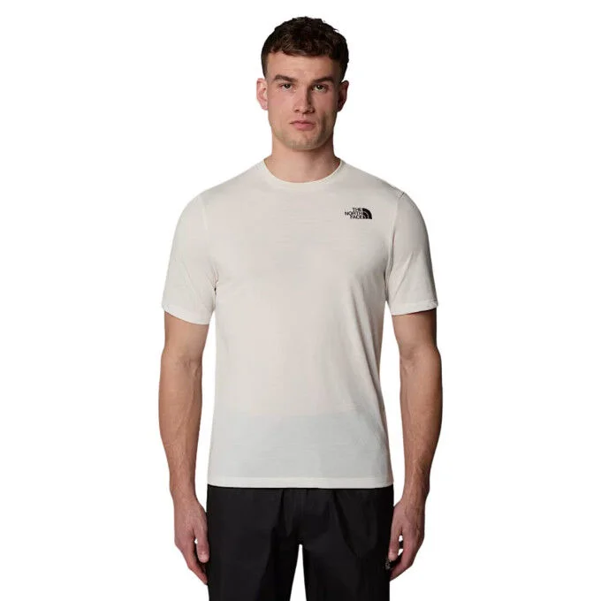 Tee-shirt de running homme The North Face Foundation Mountains Faces – White Dune – Image 3