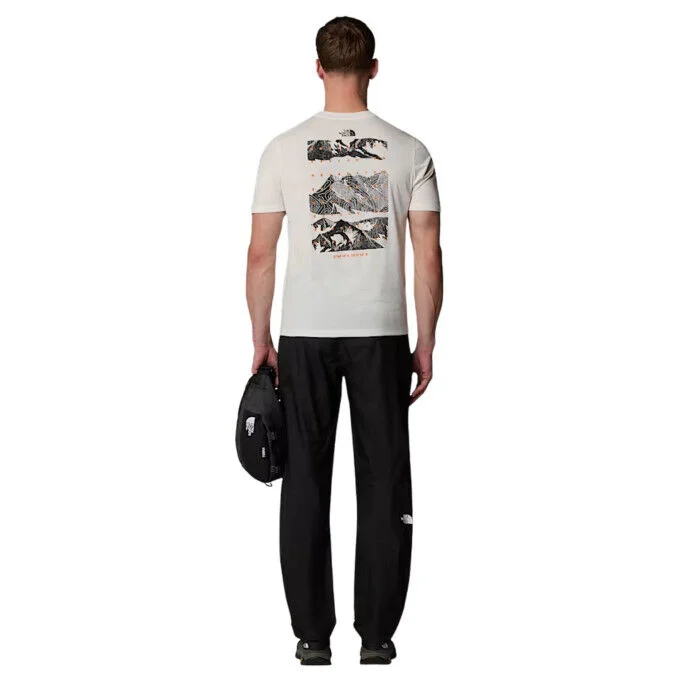 Tee-shirt de running homme The North Face Foundation Mountains Faces – White Dune – Image 4