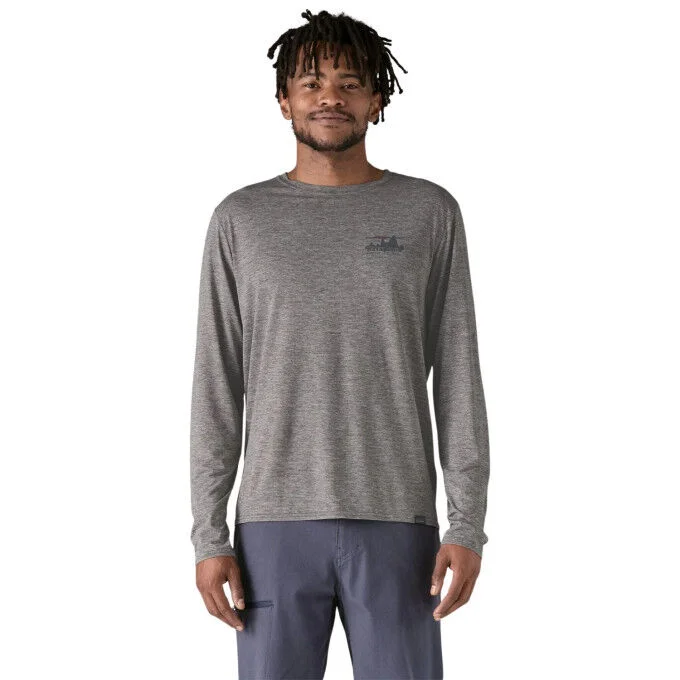 Tee-shirt graphique a manches longues Homme Patagonia Capilene Cool Daily – ’73 Skyline: Feather Grey – Image 2
