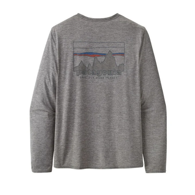 Tee-shirt graphique a manches longues Homme Patagonia Capilene Cool Daily – ’73 Skyline: Feather Grey – Image 3