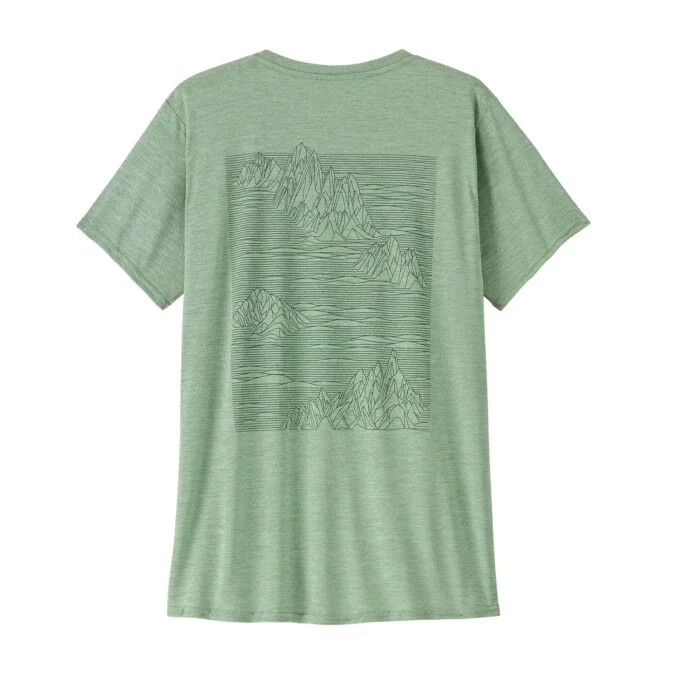 Tee-shirt graphique Femme Patagonia Capilene Cool Daily – Strataspire: Ellwood Green X-Dye