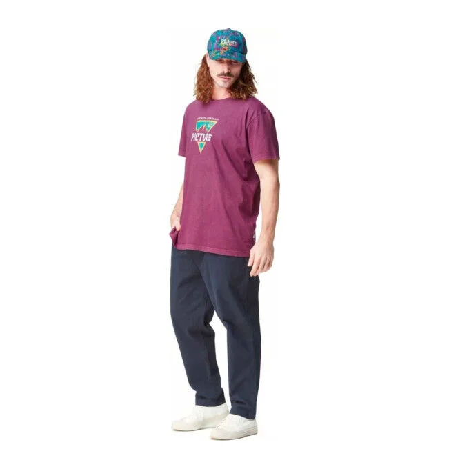 Tee-shirt homme Picture POENY – Purple Wine Washed – Image 4
