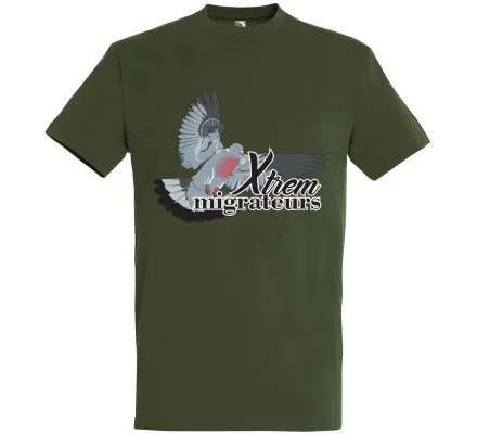 Tee-shirt pigeon ramier vert XTREM MIGRATEURS