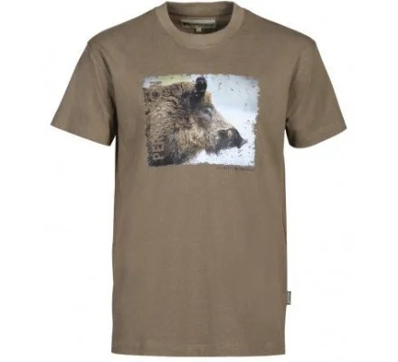 Tee-shirt sanglier beige PERCUSSION