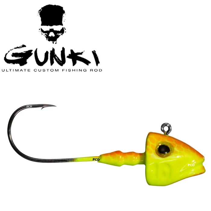 TETES PLOMBEES GUNKI G’FISH ORANGE FLUO YELLOW PAR 3